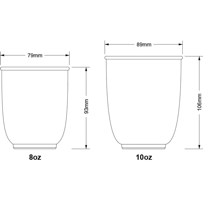 Coffee Cup - Buff Carved Vertical Curve