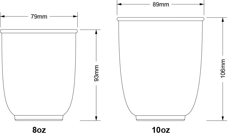 Coffee Cup - Black & Buff Curve