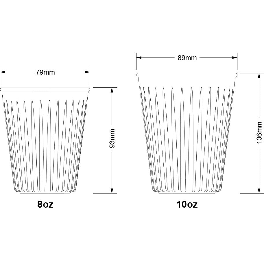 Coffee Cup - White Fluted