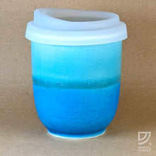Load image into Gallery viewer, Coffee Cup - Turquoise Curve