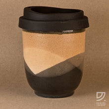 Load image into Gallery viewer, Coffee Cup - Black &amp; Buff Curve