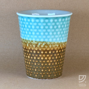 Coffee Cup - Jade & Copper Dimple