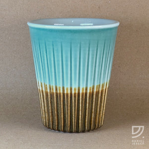 Coffee Cup - Jade & Copper Fluted