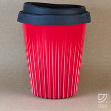 Load image into Gallery viewer, Coffee Cup - Red Fluted