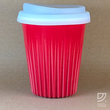 Load image into Gallery viewer, Coffee Cup - Red Fluted