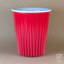 Load image into Gallery viewer, Coffee Cup - Red Fluted