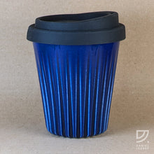 Load image into Gallery viewer, Coffee Cup - Cobalt Fluted