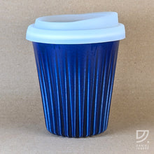 Load image into Gallery viewer, Coffee Cup - Cobalt Fluted