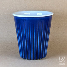 Load image into Gallery viewer, Coffee Cup - Cobalt Fluted