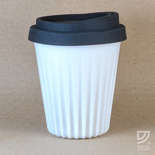 Load image into Gallery viewer, Coffee Cup - White Fluted