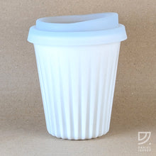 Load image into Gallery viewer, Coffee Cup - White Fluted