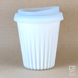 Coffee Cup - White Fluted