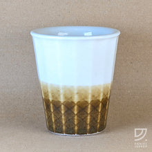 Load image into Gallery viewer, Coffee Cup - White &amp; Copper Weave