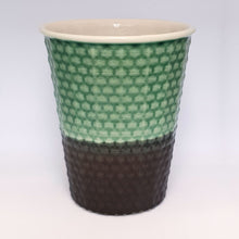 Load image into Gallery viewer, Coffee Cup - Jade &amp; Black Dimple