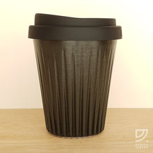 Load image into Gallery viewer, Coffee Cup - Black Fluted