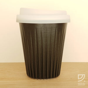 Coffee Cup - Black Fluted