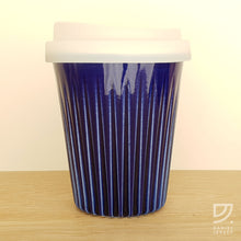 Load image into Gallery viewer, Coffee Cup - Cobalt Fluted
