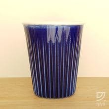Load image into Gallery viewer, Coffee Cup - Cobalt Fluted