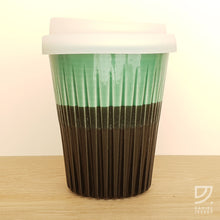Load image into Gallery viewer, Coffee Cup - Jade &amp; Black Fluted