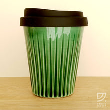 Load image into Gallery viewer, Coffee Cup - Jade Fluted