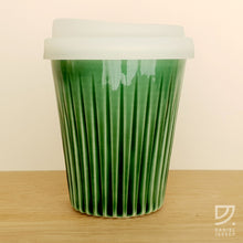 Load image into Gallery viewer, Coffee Cup - Jade Fluted