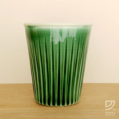 Coffee Cup - Jade Fluted