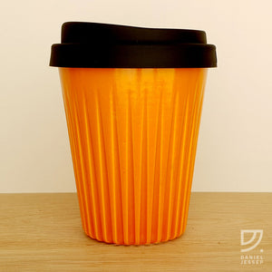 Coffee Cup - Orange Fluted