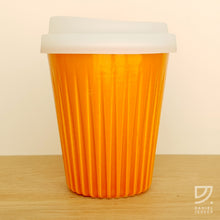 Load image into Gallery viewer, Coffee Cup - Orange Fluted