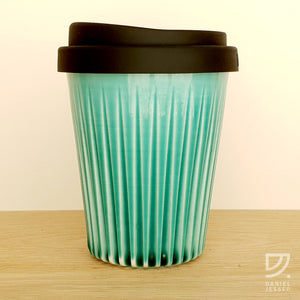 Coffee Cup - Turquoise Fluted