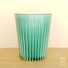 Load image into Gallery viewer, Coffee Cup - Turquoise Fluted