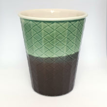 Load image into Gallery viewer, Coffee Cup - Jade &amp; Black Weave