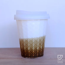 Load image into Gallery viewer, Coffee Cup - White &amp; Copper Weave